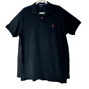 Polo‎ Ralph Lauren Polo Shirt Men's XL Black  Custom Fit Short Sleeve Classic